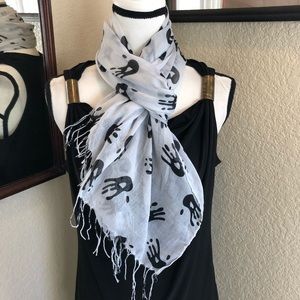 Copper Key Sheer Fringed Scarf